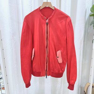 ARI Soho Bright Red Faded Buttersoft Leather Jacket